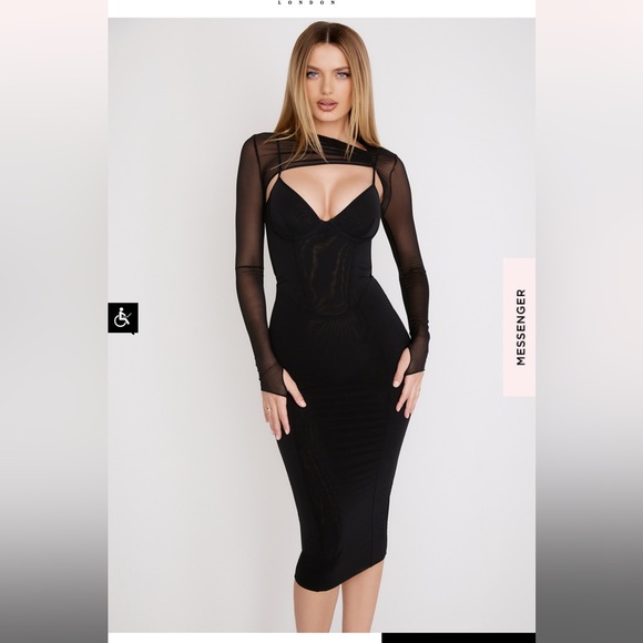 BEATRICE
BLACK CORSET MIDI DRESS - Picture 2 of 10